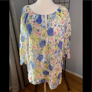 Chaps sheer blouse EUC sz 1x
